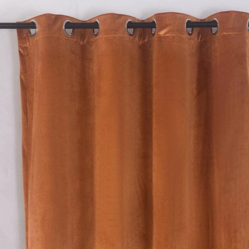 Rideau élégant couleur bronze avec œillets, parfait pour sublimer votre décoration intérieure. Accentue l'ambiance chaleureuse de votre salon ou chambre. Accessoire idéal pour combiner style et fonctionnalité dans votre espace de vie.