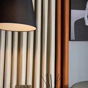 rideau occultant passe tringle noir rayé moderne élégant opaque crème rouille