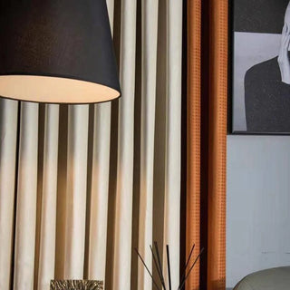 rideau occultant passe tringle noir rayé moderne élégant opaque crème rouille