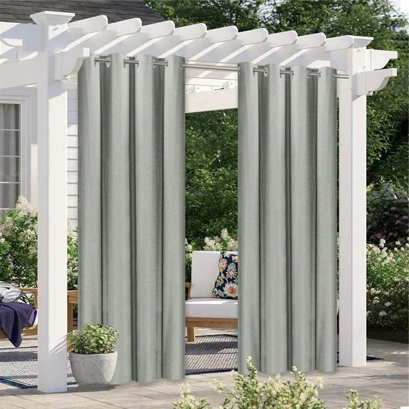 Rideaux d'extérieur modernes pour pergola, parfaits pour créer un espace ombragé et élégant dans le jardin. Idéals pour des moments de détente en plein air, ces rideaux apportent une touche de sophistication à votre espace extérieur tout en offrant intimité et protection contre le soleil.