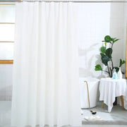 rideau douche blanc lisse plissé moderne tringle rideau carreaux vasque