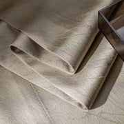 rideau porte entrée moderne beige blanc texturé satiné opaque voilage transparent tringle dorée élégant