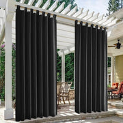 rideau extérieur noir lisse opaqué moderne taille 130x180 130x210 130x240