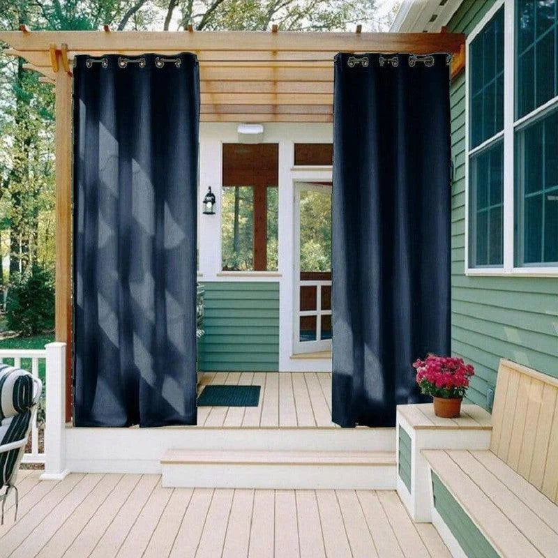 Rideaux extérieurs pour pergola, couleur unie, parfaits pour créer de l'ombre et de l'intimité sur la terrasse. Accessoire essentiel pour embellir et protéger les espaces extérieurs tout en offrant un style élégant. Idéal pour les jardins, balcons et pergolas.
