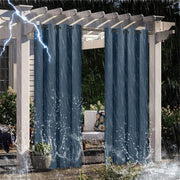 rideau extérieur pvc bleu foncé moderne texturé contemporain opaque fenêtre