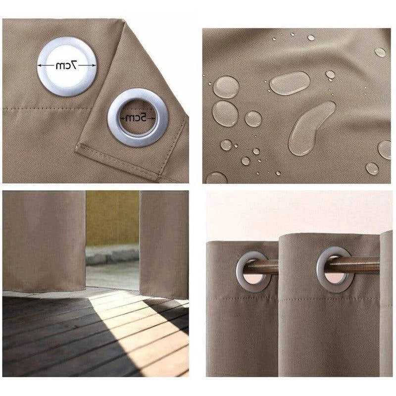 Rideau occultant marron avec œillets de 4 cm, parfait pour bloquer la lumière et offrir une isolation thermique. Conçu pour un usage intérieur, il présente une résistance à l’eau assurant une durabilité. Idéal pour chambre, salon ou bureau, ce rideau pratique dresse une barrière contre les rayons du soleil pour un confort optimal.
