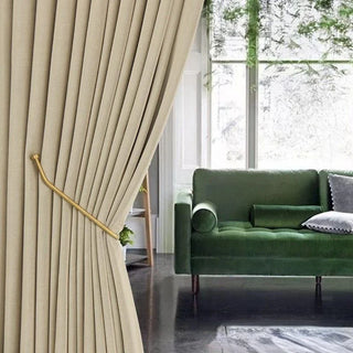 rideau plissé beige opaque moderne plis verticaux galon fronceur passe tringle élégance intérieure fixations