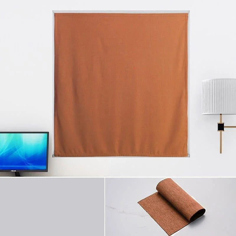 Rideau occultant marron moderne pour fenêtre intérieure, idéal pour obscurcir une pièce et créer une ambiance chaleureuse. Parfait pour les chambres, salons ou bureaux, il s'intègre harmonieusement dans tout type de décoration intérieure. Style épuré, installation facile.