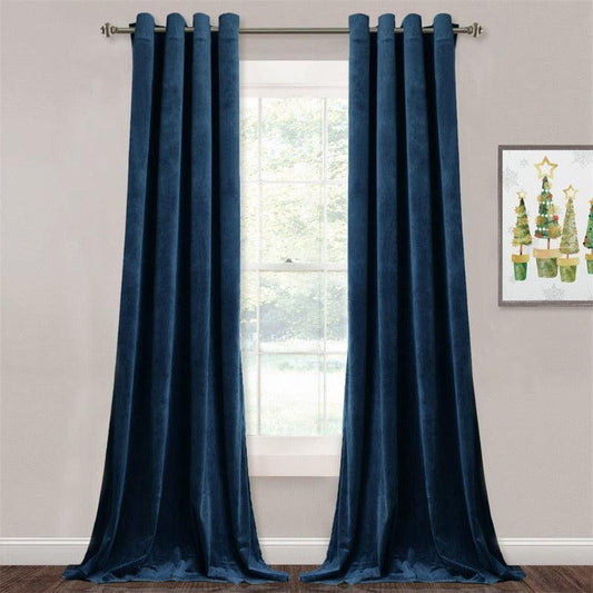 Rideau Velours Bleu
