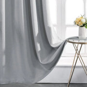 rideau velours gris uni moderne opacité variable øillets tringle tissu sophistiqué épuréintérieur decoration
