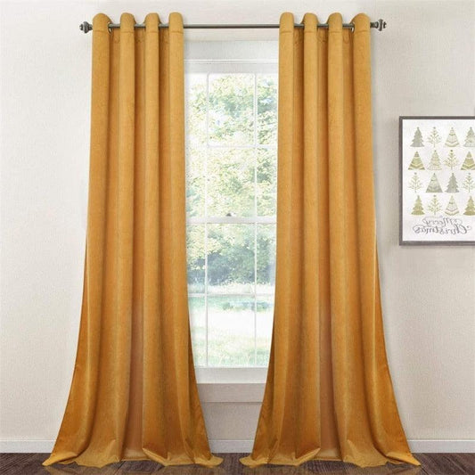 Rideaux élégants de couleur dorée pour salon, ajoutent une touche de sophistication à votre intérieur. Idéal pour l'intimité et le contrôle de la lumière dans les espaces de vie modernes. Design intemporel, facile à installer sur une tringle à rideaux standard. Parfait pour créer une ambiance chaleureuse et accueillante.