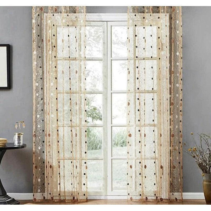 Rideau Marron Voilage | Ombre Interieur