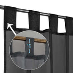 Rideau noir avec œillets, adapté à une tringle standard. Design moderne assurant une installation facile et un glissement fluide. Parfait pour ajouter une touche d'élégance à votre intérieur. Solution pratique pour le salon, la chambre ou le bureau. Idéal pour contrôler la lumière et préserver l'intimité.