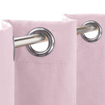 Rideau d'intérieur rose pâle avec œillets métalliques pour tringle, idéal pour une décoration élégante et moderne. Accessoire parfait pour ajouter une touche de couleur douce à n'importe quelle pièce.