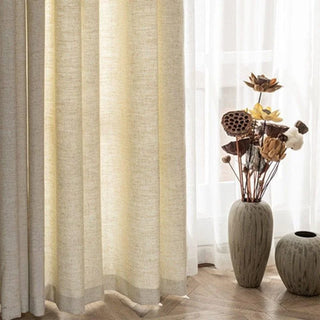 rideaux chambre moderne beige blanc tissu texturé semi translucide minimaliste