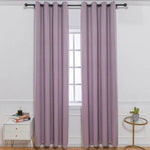 Rideaux occultants violets pour salon, offrant une ambiance élégante et moderne. Parfaits pour bloquer la lumière et préserver l'intimité, ces rideaux ajoutent une touche de sophistication à votre décoration intérieure. Taille idéale pour fenêtres standard, faciles à installer avec des œillets robustes. Transformez votre espace avec ces rideaux tendance et fonctionnels.