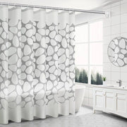 rideau douche blanc gris motifs abstraits moderne opacité 120x180 cm