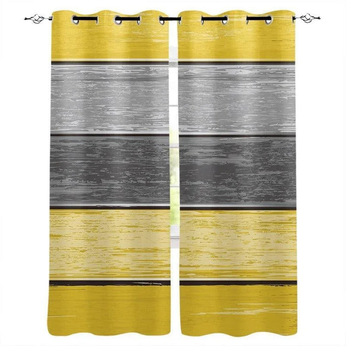 Rideaux modernes à œillets avec motifs horizontaux gris et jaunes, parfaits pour ajouter une touche contemporaine à votre intérieur. Idéal pour le salon ou la chambre, ce design élégant et graphique crée une ambiance lumineuse et accueillante. Transformez votre espace avec ce rideau tendance et pratique.