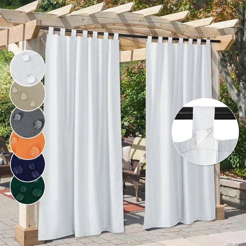Rideaux d'extérieur élégants pour pergola, disponibles en plusieurs couleurs. Idéals pour créer une ambiance intime et protégée des rayons du soleil. Simples à installer, ces rideaux sont parfaits pour embellir votre espace extérieur tout en ajoutant confort et style. Transformation instantanée de votre jardin ou terrasse pour des moments relaxants et conviviaux.