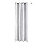 Rideau blanc élégant avec œillets, idéal pour une décoration intérieure moderne et épurée. Ce rideau offre une solution parfaite pour tamiser la lumière tout en apportant une touche de sophistication à votre espace de vie. Facile à installer grâce à ses œillets robustes, il s'adapte à tous types de tringles. Parfait pour le salon, la chambre à coucher ou le bureau.