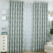 rideaux fleuris vert gris blanc motifs floraux tissu texturé opaques voilage semi transparent décoratif