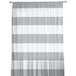 Rideau à rayures horizontales gris et blanc, idéal pour une ambiance contemporaine et lumineuse dans votre intérieur. Parfait pour décorer votre salon ou chambre, ce rideau apporte une touche moderne et élégante à votre espace de vie.