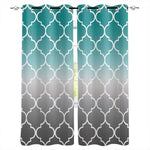 Rideaux modernes avec motif géométrique bleu et gris, parfaits pour ajouter une touche élégante et contemporaine à votre salon ou chambre. Idéal pour filtrer la lumière et apporter une ambiance chaleureuse à votre intérieur. Adapté aux tringles standard.