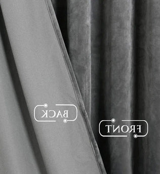 Rideau sombre et élégant avec une distinction claire entre l'avant et l'arrière. Ce rideau offre une esthétique moderne et s'intègre facilement dans différents styles de décoration intérieure. Parfait pour optimiser la lumière et l'intimité dans vos pièces.