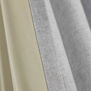 rideaux imitation lin naturel beige gris moderne minimaliste tissu rugueux tringle anneaux