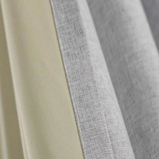 rideaux imitation lin naturel beige gris moderne minimaliste tissu rugueux tringle anneaux