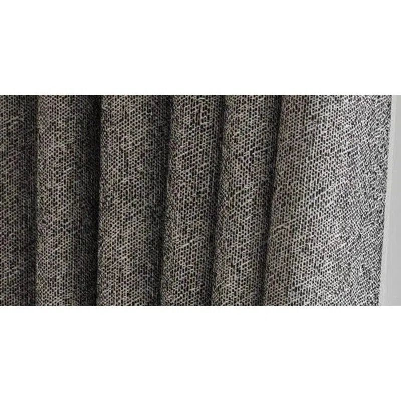 [Tissu épais en ton gris et noir pour décoration intérieure, idéal pour rideaux modernes ou ameublement contemporain.]