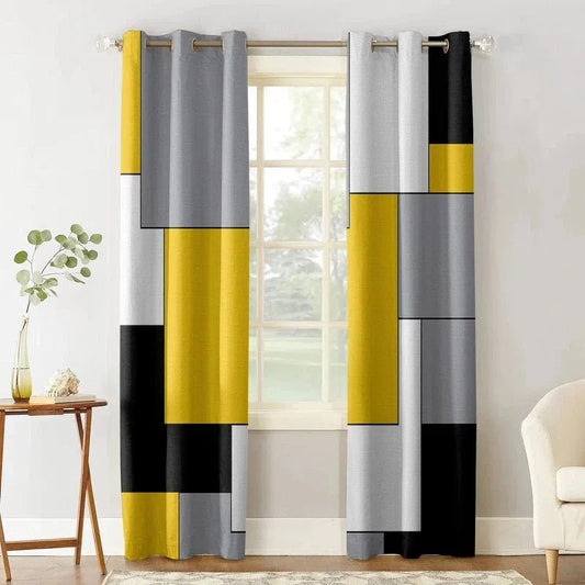 Rideaux Jaune Et Noir