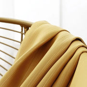 rideaux modernes jaune doré texture verticale opaques chambre épurés plis flamands grande taille facile