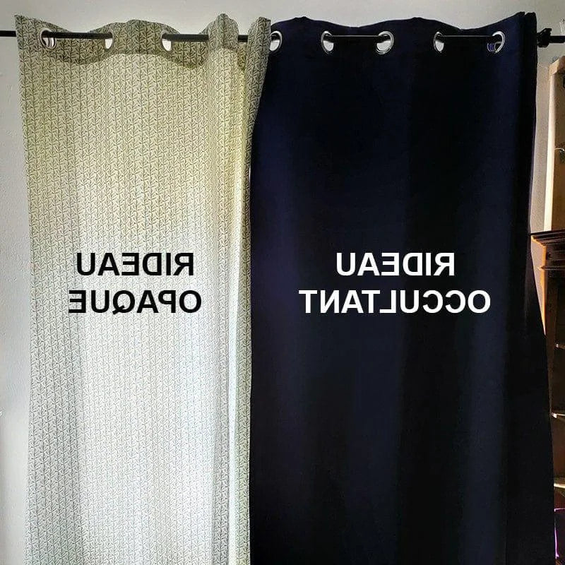 Rideaux opaques et occultants pour une meilleure gestion de la luminosité et de l'intimité, idéaux pour les chambres à coucher ou les salons. Disponibles en plusieurs couleurs pour s'adapter à votre décoration intérieure. Installation facile grâce aux œillets intégrés.