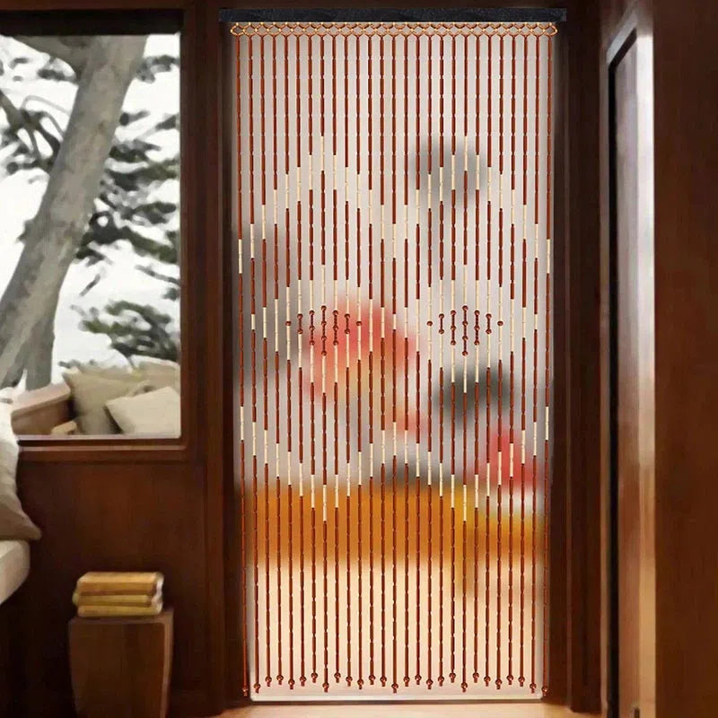 Rideau à perles suspendu, idéal pour la décoration intérieure et la séparation des espaces, avec motif géométrique attrayant. Parfait pour ajouter une touche élégante à votre salon ou chambre, offrant à la fois design et fonctionnalité.