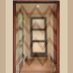 Rideau de porte en perles décoratif, idéal pour ajouter un style unique à votre intérieur. Motif élégant en chevron, parfaite séparation d'espace pour maison ou appartement. Crée une ambiance chaleureuse et accueillante dans chaque pièce. Facile à installer, ce rideau est parfait pour une touche d'originalité.