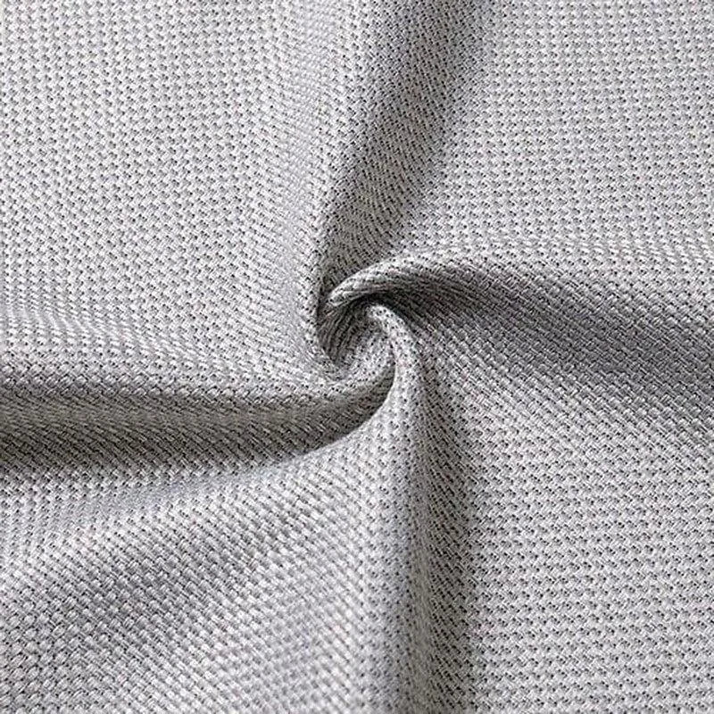 Texture de tissu gris avec un motif subtil.
