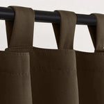 Rideau marron à œillets, design moderne pour salon ou chambre, facile à installer, améliore l'intimité et le confort de votre intérieur, création d'une ambiance chaleureuse et élégante.