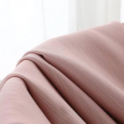 rideaux chambre moderne rose poudré texture gaufrée plis flamands passe tringle semi transparent 200x250cm