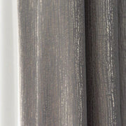rideaux gris texturés moderne opaques plis flamands tringle dorée élégants chambre coucher
