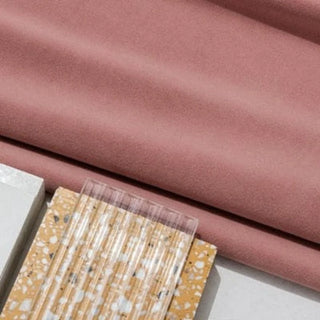 rideaux cuisine moderne rose saumon beige opaques minimaliste sans motif uni