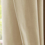 Panneau de rideau beige élégant pour décoration intérieure, idéal pour une ambiance chaleureuse et apaisante dans le salon ou la chambre. Ce rideau moderne s'intègre parfaitement à divers styles de décoration.