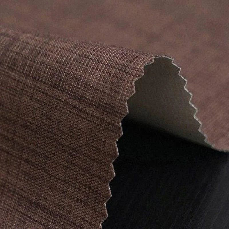 Échantillon de tissu marron avec texture tissée, idéal pour les projets de décoration intérieure, y compris les rideaux et les ameublements. Design moderne et élégant pour ajouter une touche de sophistication à votre espace.