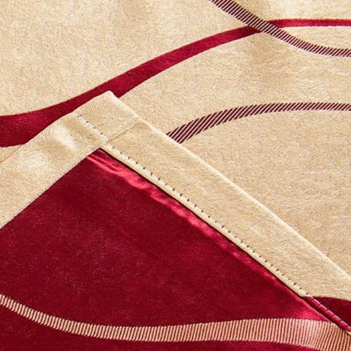Couverture design moderne avec motifs abstraits rouges et beiges, idéale pour ajouter une touche élégante à la décoration intérieure. Parfaite pour le salon ou la chambre à coucher.