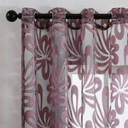 rideaux floral rose gris translucide decoratif tringle inclusion setSize setSize setSize setSize setSize setSize
