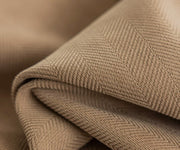 rideau occultant grande largeur beige marron herringbone plis flamands passe tringle galon fronceur