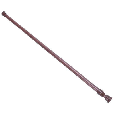 Tringle à rideau extensible brun, idéale pour une installation facile et rapide sans perçage. Ajustable, elle convient à différentes dimensions de fenêtres, offrant une solution pratique et esthétique pour suspendre vos rideaux. Design sobre s'intégrant parfaitement à tout type de décoration intérieure.