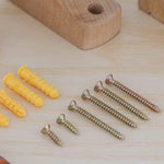 Vis et chevilles pour bricolage, fixations robustes pour travaux de menuiserie. Optimisé pour une installation sécurisée et durable, idéal pour constructions et réparations. Kit essentiel pour artisans et amateurs de bricolage.