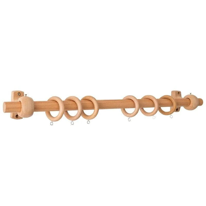 Tringle à rideaux extensible avec anneaux et supports muraux pour décoration intérieure, idéale pour salon ou chambre, fixation facile, style élégant et moderne, accessoire pratique et fonctionnel pour habillage de fenêtre.