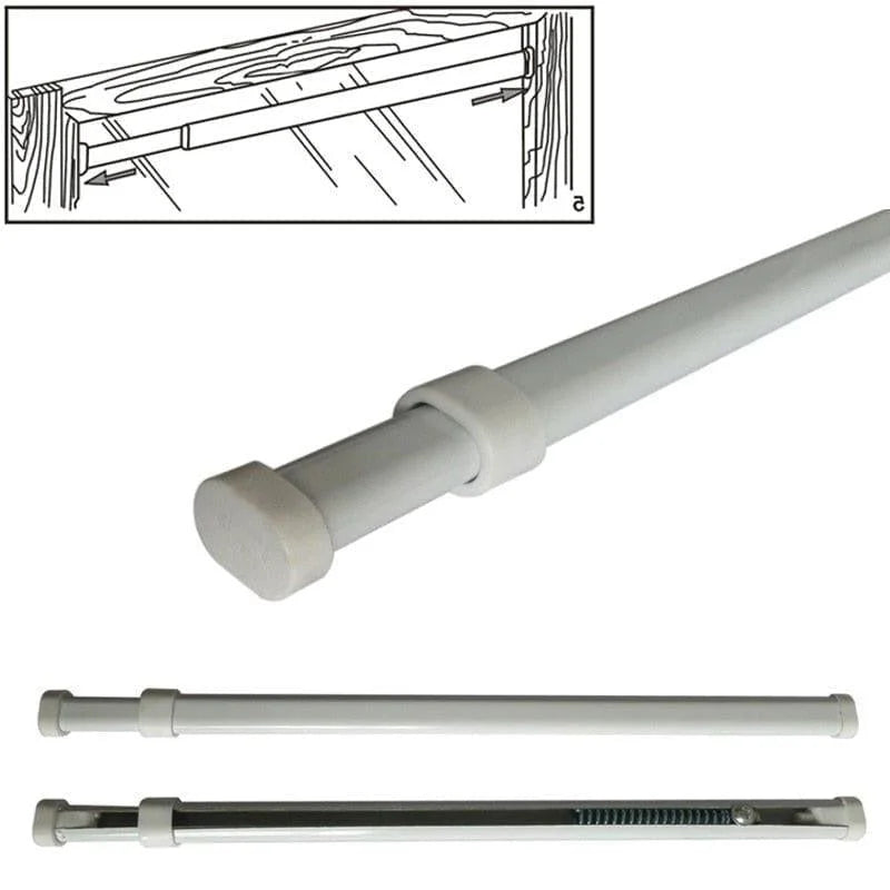 Barre extensible pour rideaux, idéale pour optimiser l'espace dans les intérieurs. Cette tringle ajustable, facile à installer, permet de suspendre des rideaux sans perçage. Parfaite pour fenêtres de salon, chambre ou cuisine, elle s'adapte facilement à différentes tailles grâce à son mécanisme télescopique pratique.